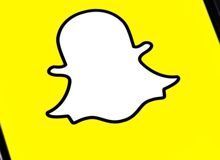 The Snapchat logo against a yellow background.